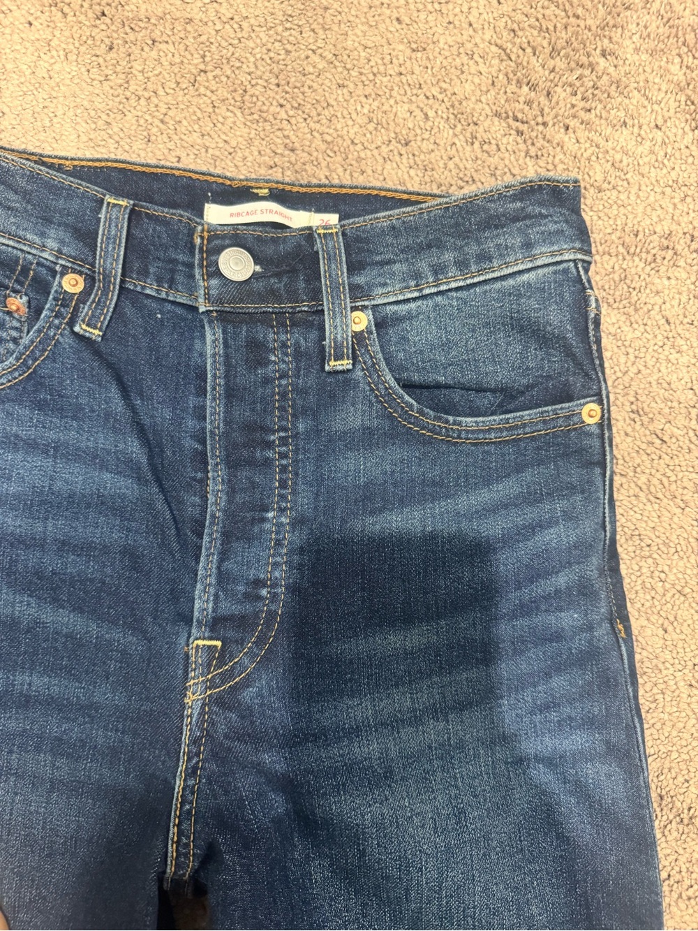 Levi's Dark Blue Straight Leg Women's Jeans - Picture 4 of 4